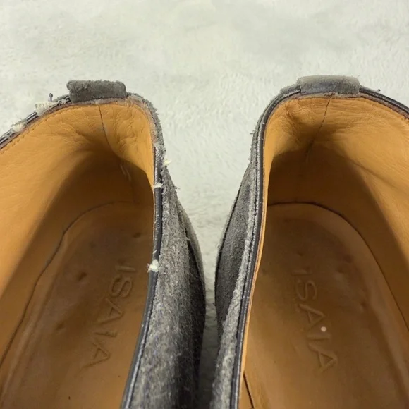 Isaia Grey Suede Leather Ankle Boots Men's Size 12 - Picture 5 of 15